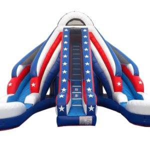 Stars and Stripes 20' Dual Lane Inflatable Slide Rentals