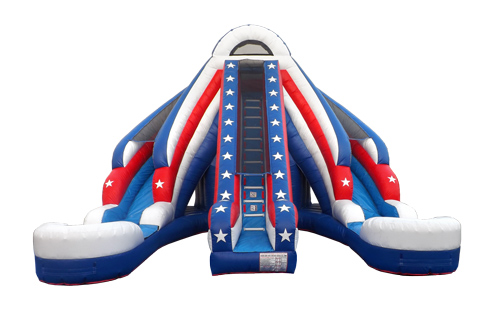 Stars and Stripes 20' Dual Lane Inflatable Slide Rentals