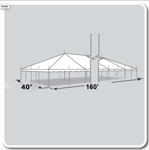 40x160 Pole Tent