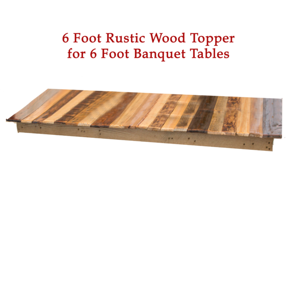 6 Foot Wood Topper
