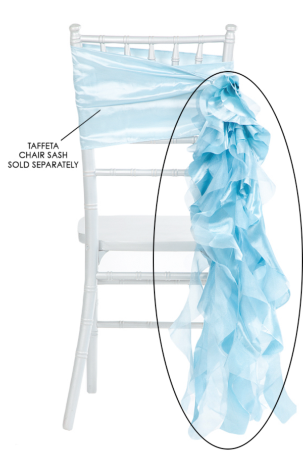 Baby Blue Curly Willow Chair Sash