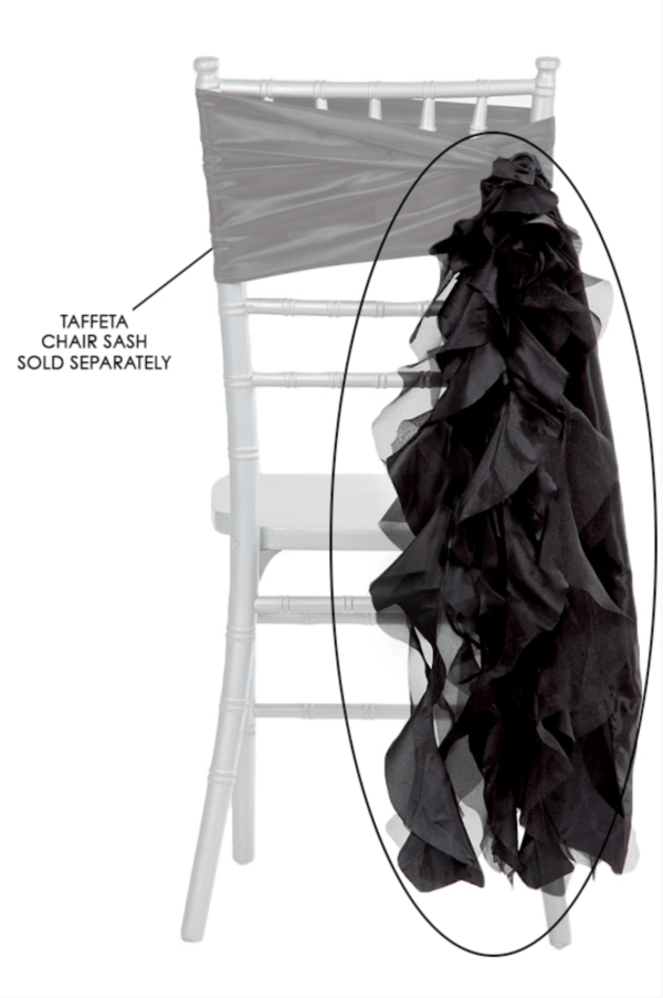 Black Curly Willow Chair Sash