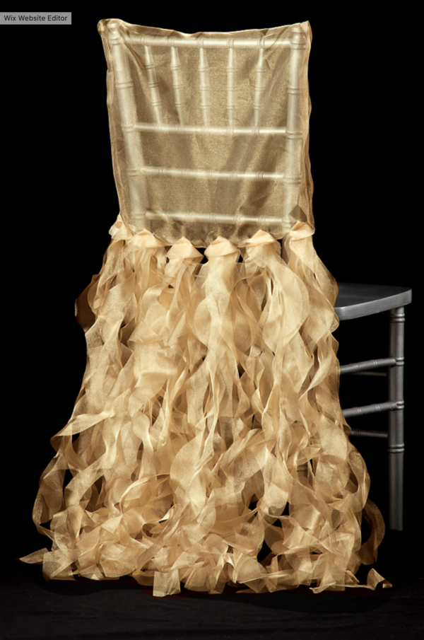Gold Chiavari Curly Willow Chair Sash