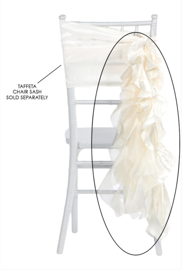 Ivory Curly Willow Chair Sash