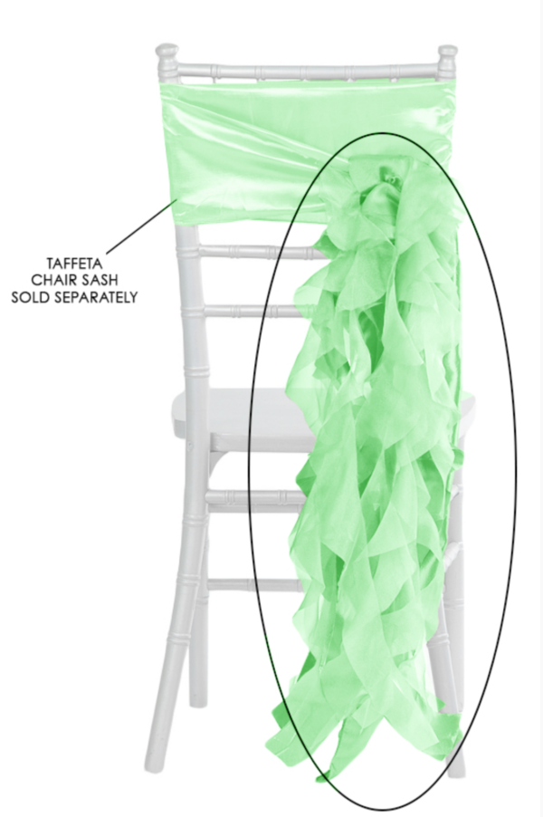 Mint Green Curly Willow Chair Sash