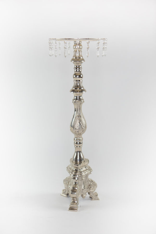 37" Silver Candle Stick