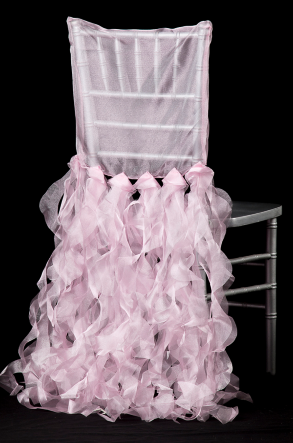 Pink Chiavari Curly Willow Chair Sash
