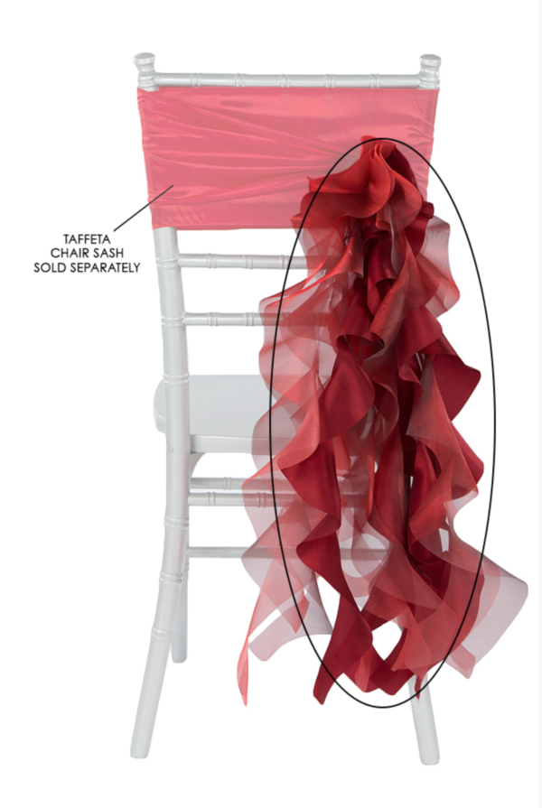 Red Curly Willow Chair Sash