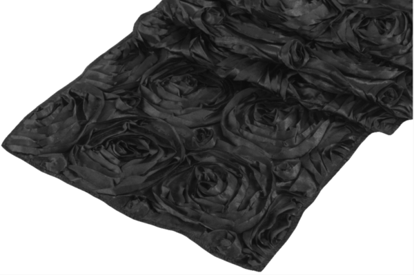 Black Rosette Linen