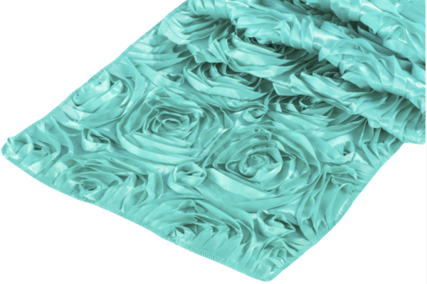 Light Turquoise Rosette Linen