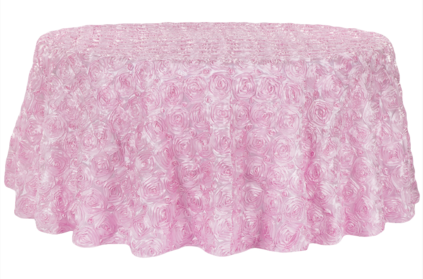 Medium Pink Rosette Linen