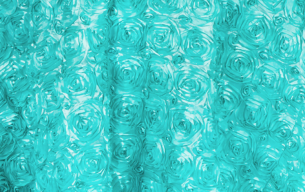 Light Turquoise Rosette Linen