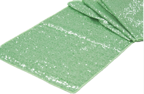 Mint Green Sequin Linen