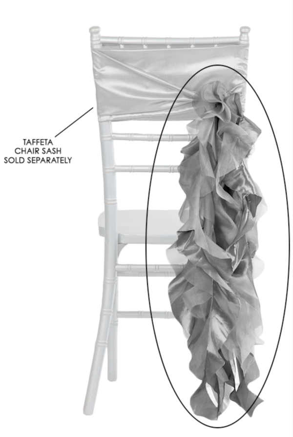 Silver Curly Willow Chair Sash
