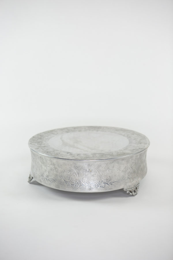 18 Inch Silver Cake Stand