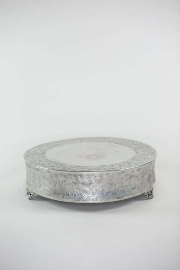 22 Inch Silver Cake Stand