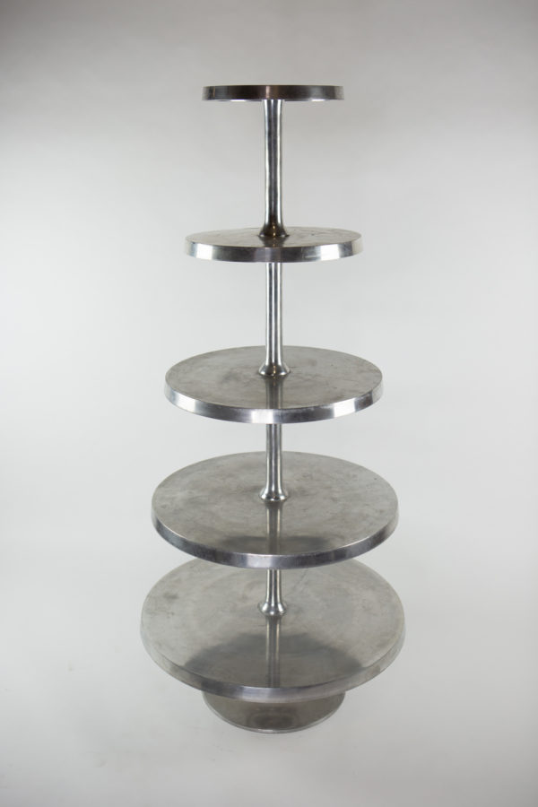 Silver 5 Foot Cupcake Stand